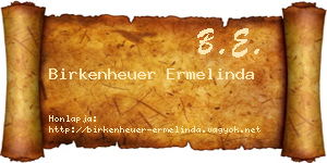 Birkenheuer Ermelinda névjegykártya